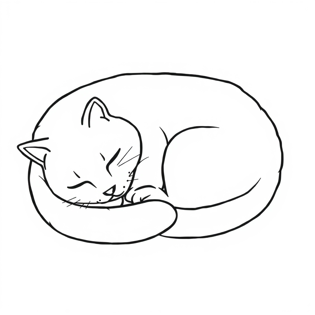 cat coloring page 5