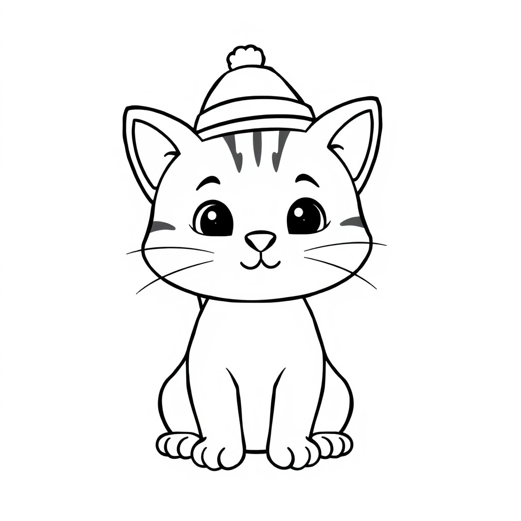 cat coloring page 7