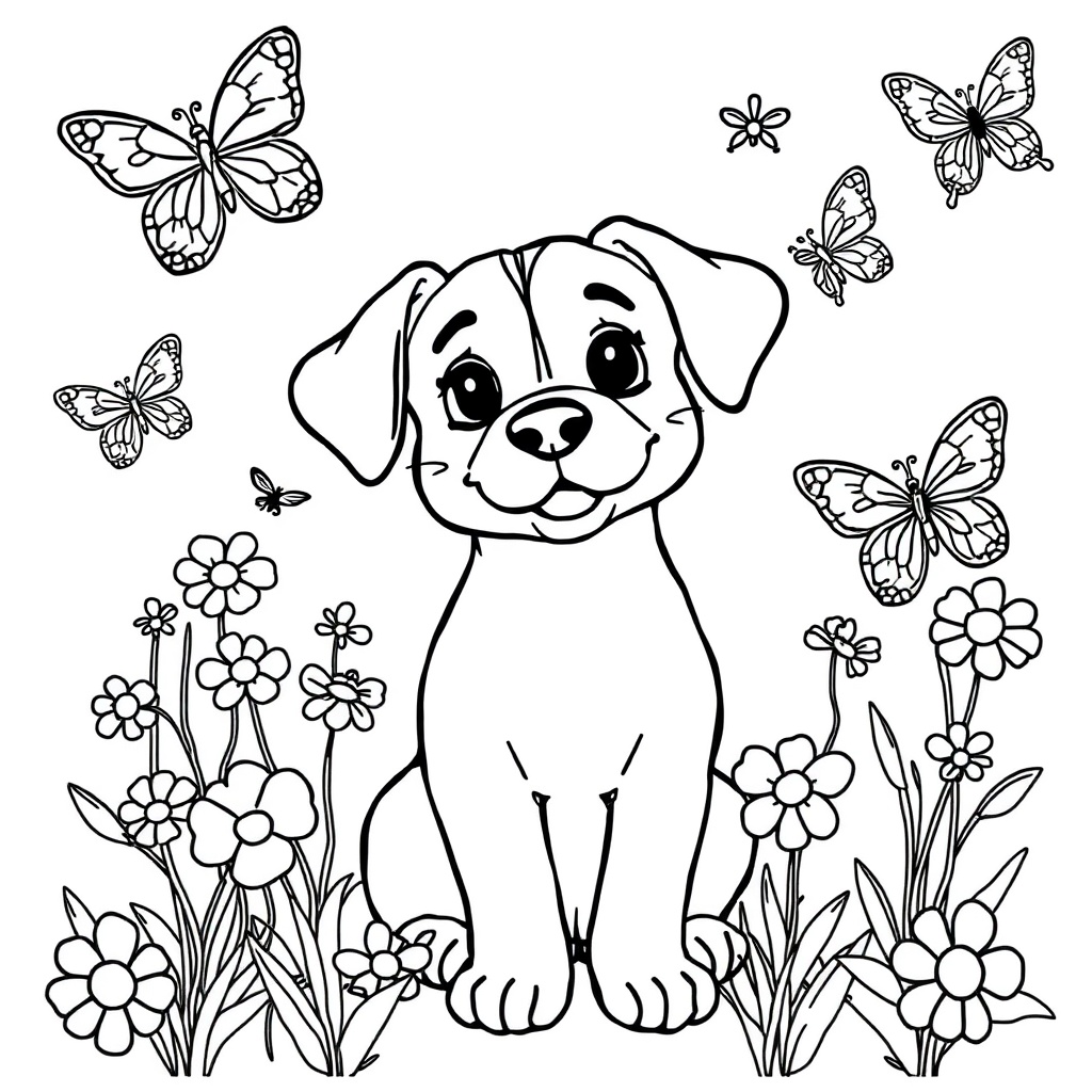 dog coloring page 8