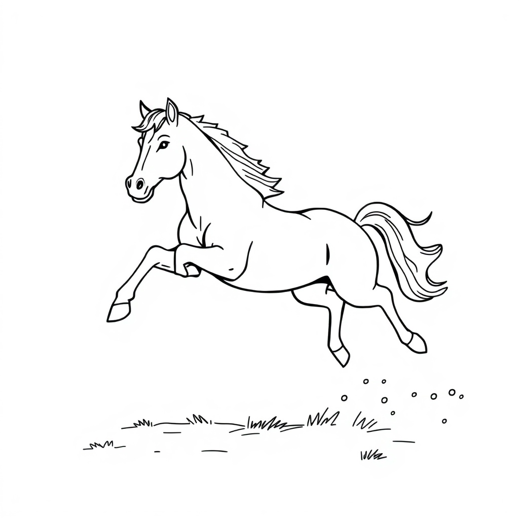 horse coloring page 6