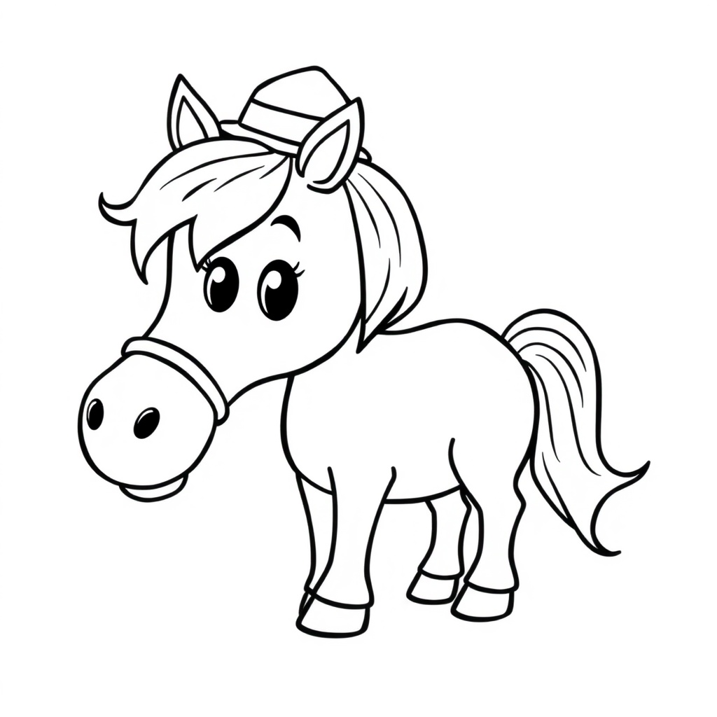 horse coloring page 7