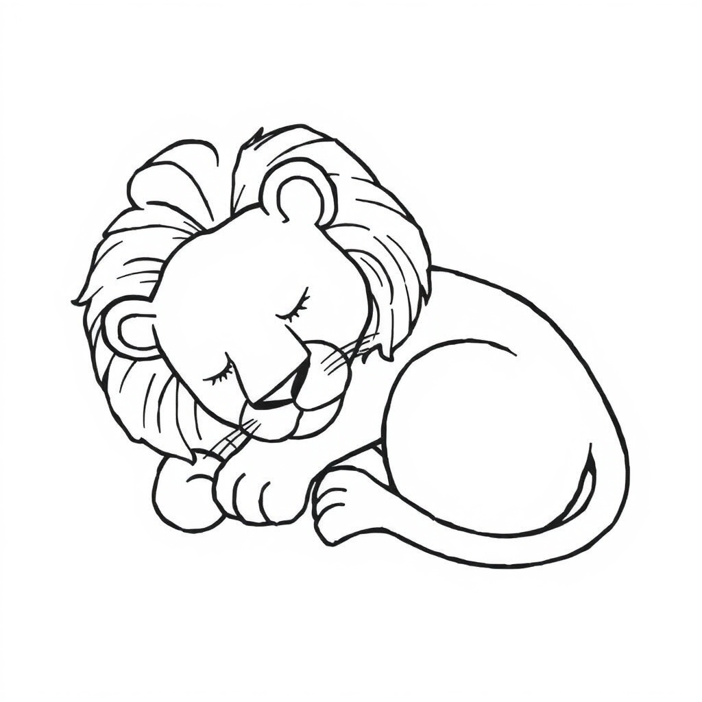 lion coloring page 5