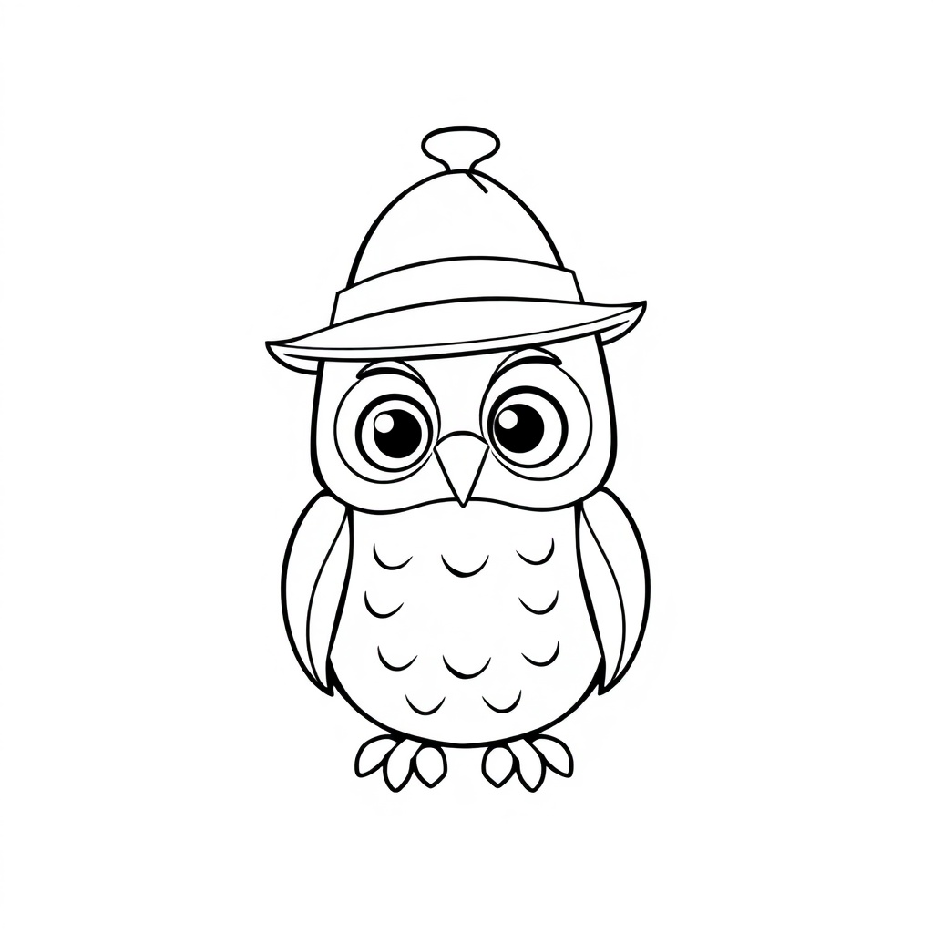 owl coloring page 7
