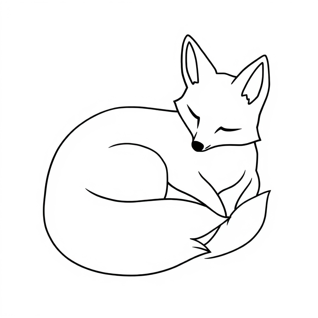 fox coloring page 5