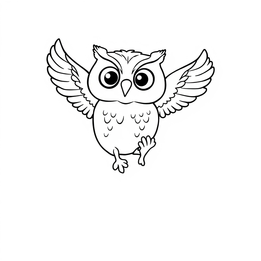 owl coloring page 6