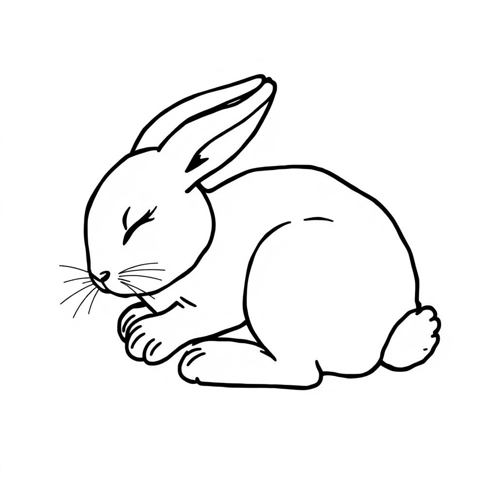 rabbit coloring page 5