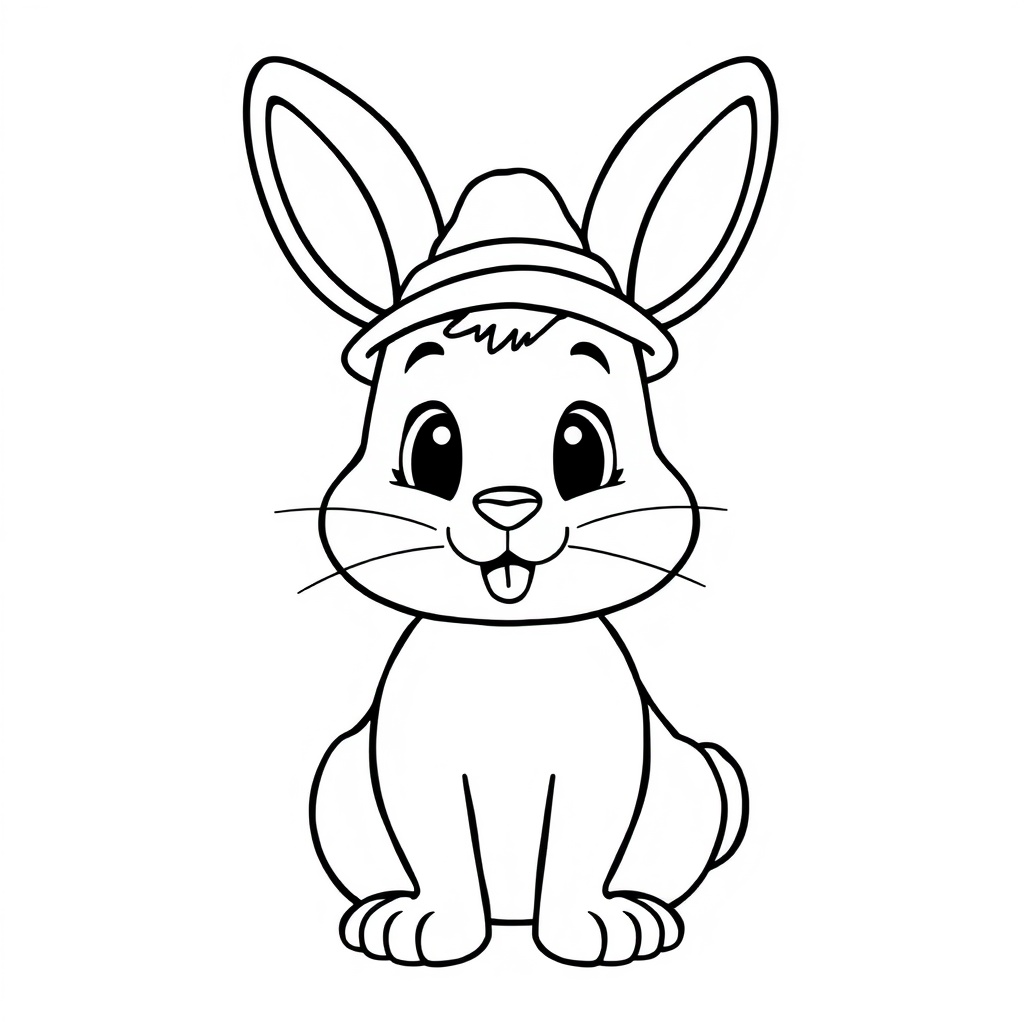 rabbit coloring page 7