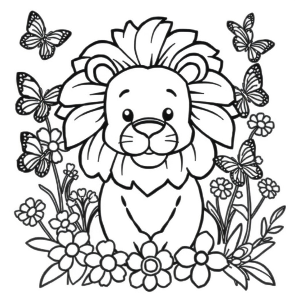 lion coloring page 8