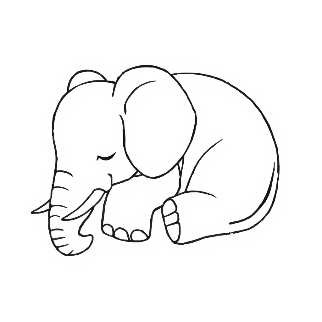 elephant coloring page 5