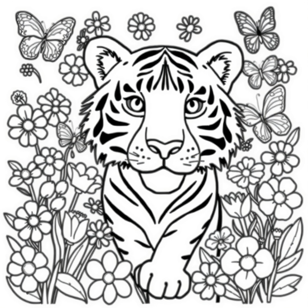 tiger coloring page 8
