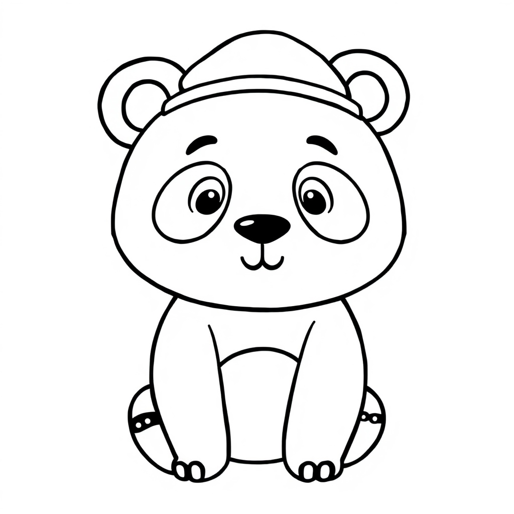 panda coloring page 7