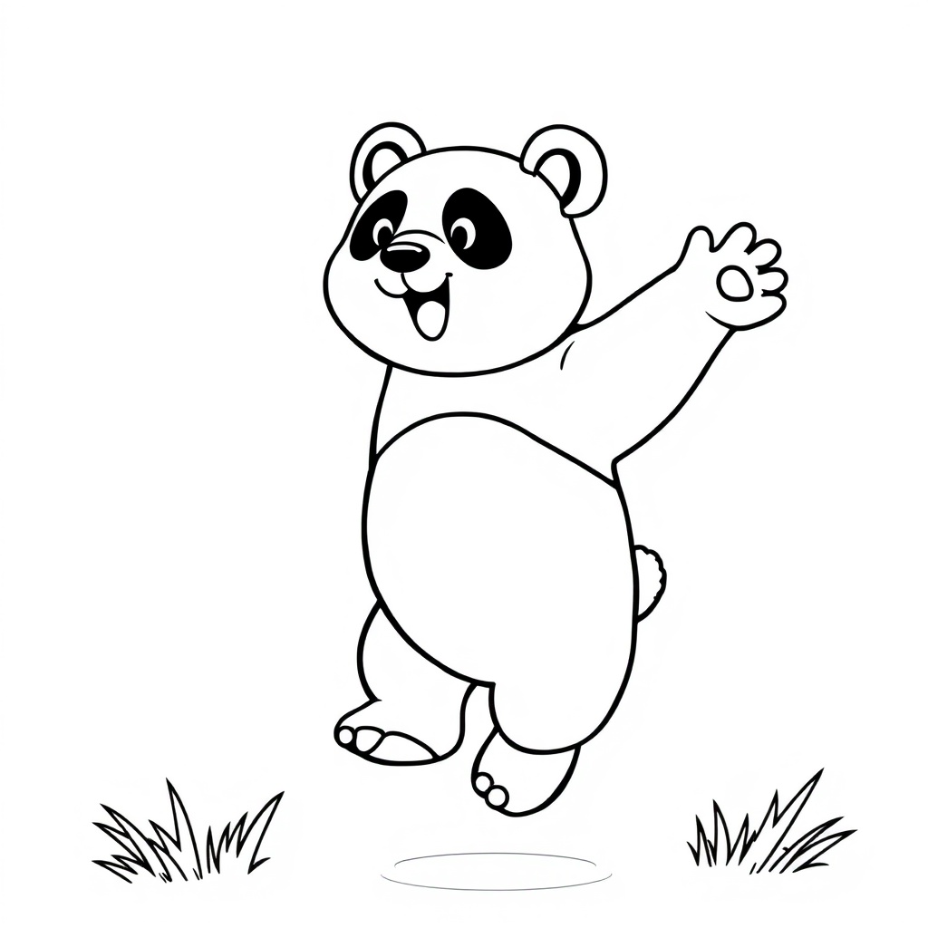 panda coloring page 6