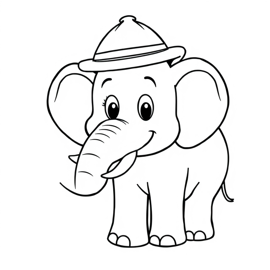 elephant coloring page 7