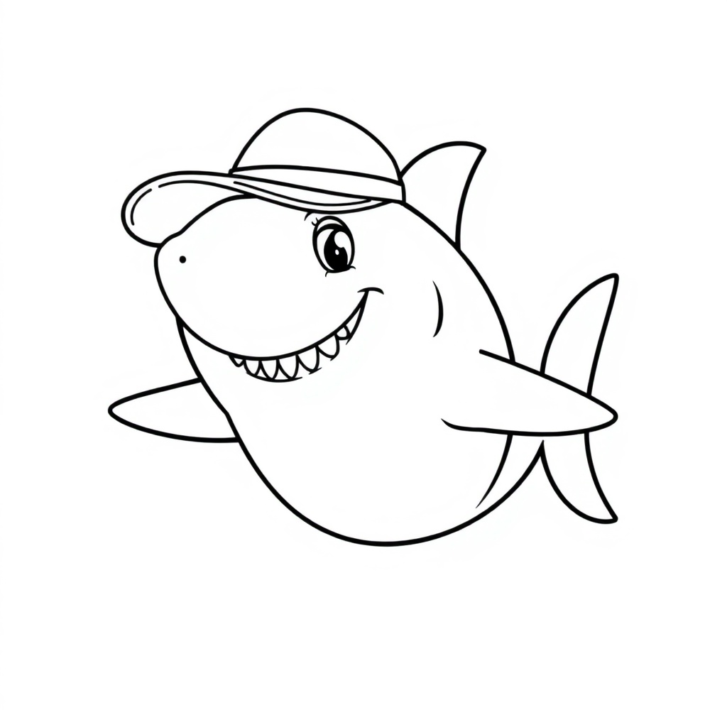 shark coloring page 7