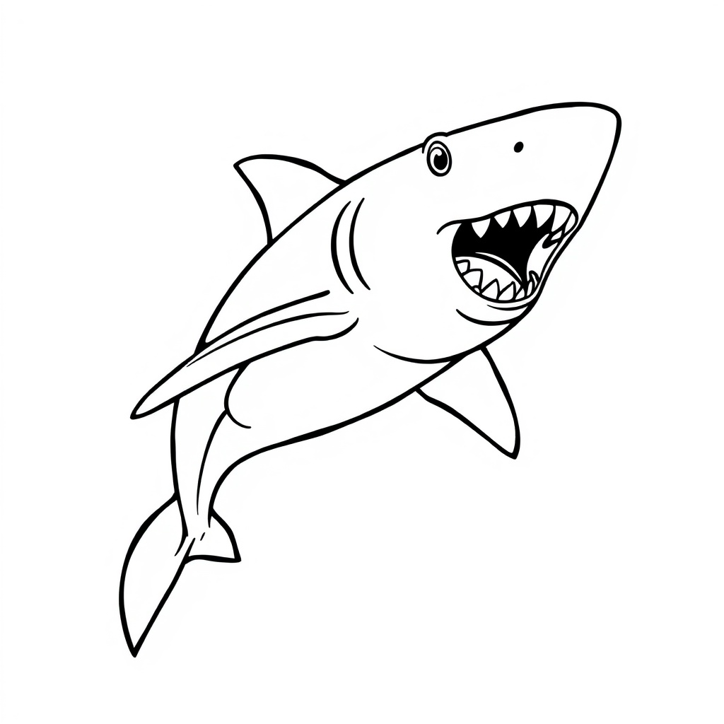 shark coloring page 6