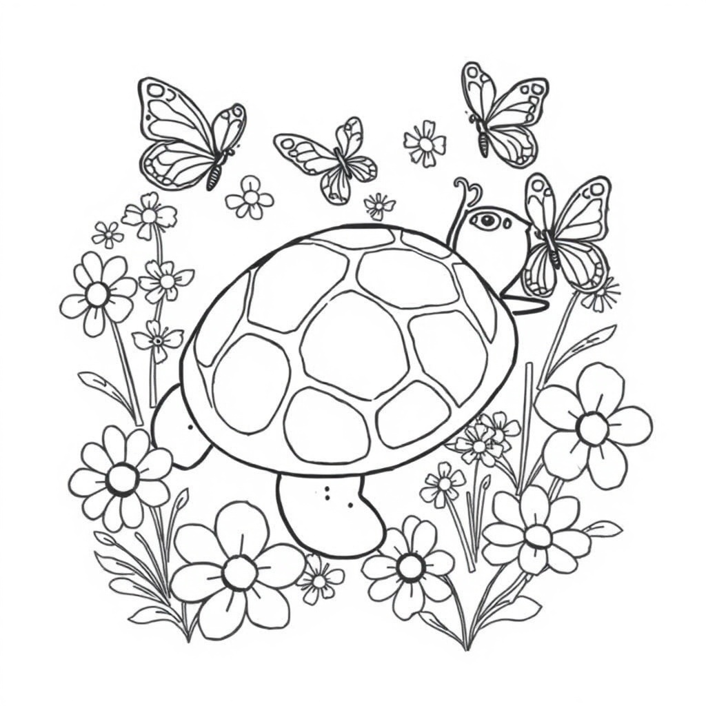 turtle coloring page 8