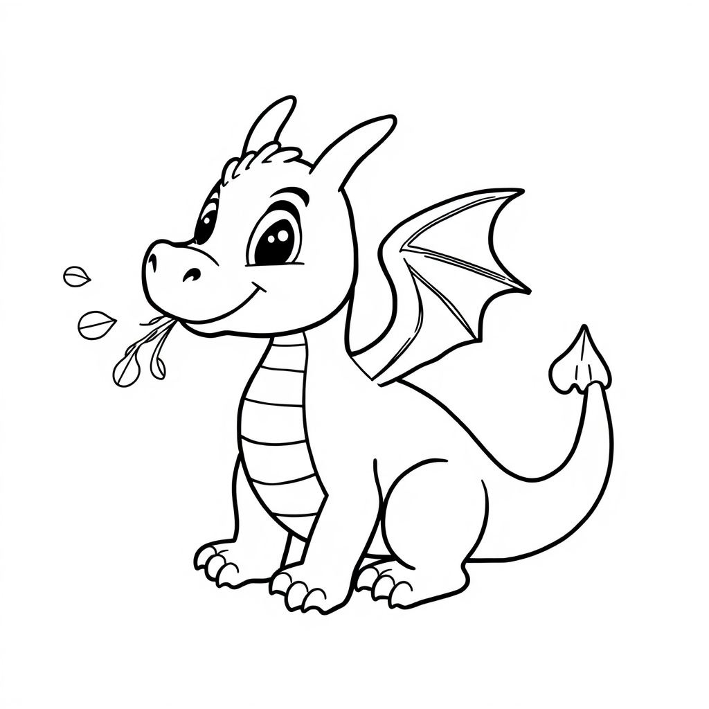 dragon coloring page 6