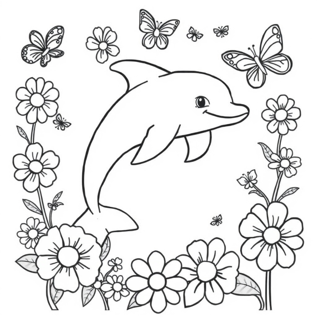 dolphin coloring page 8