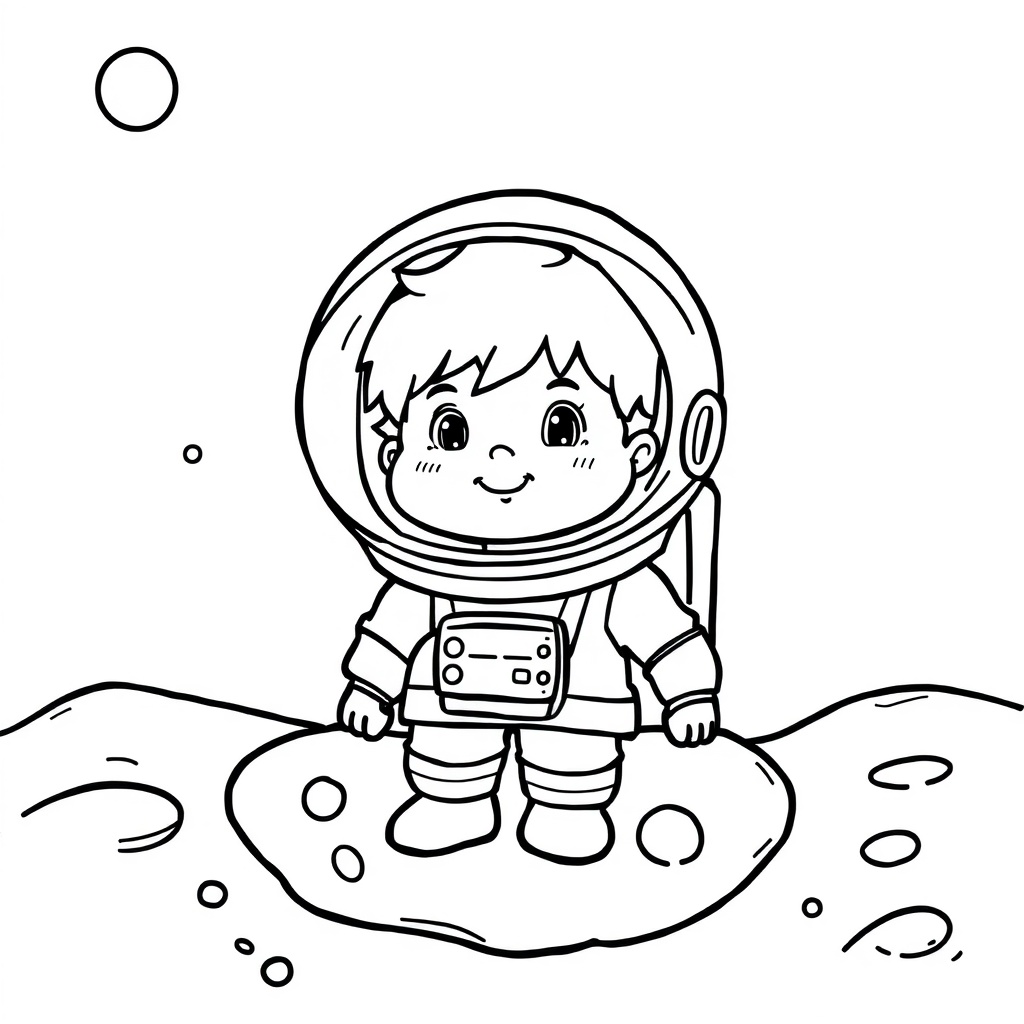 space coloring page 5