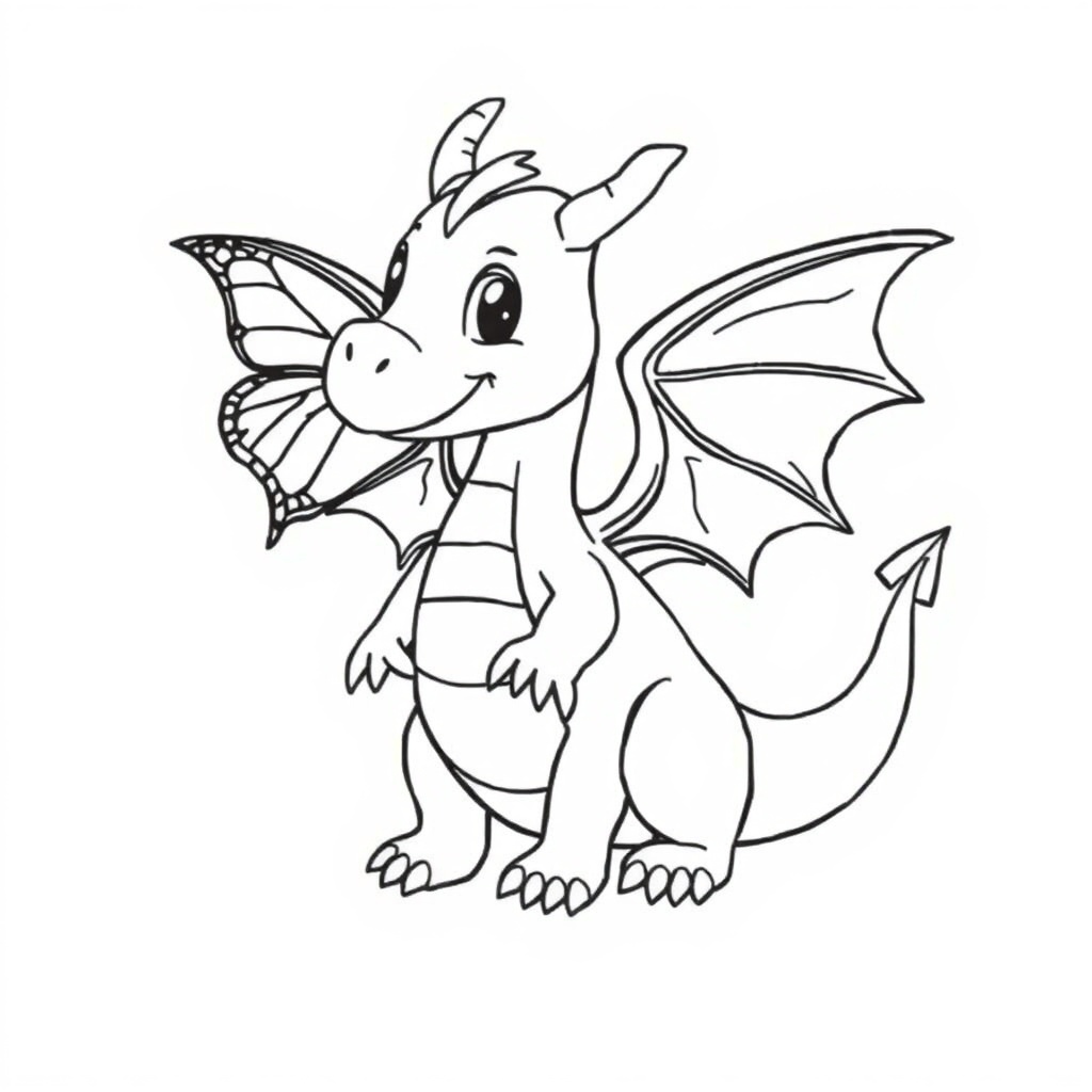 dragon coloring page 8