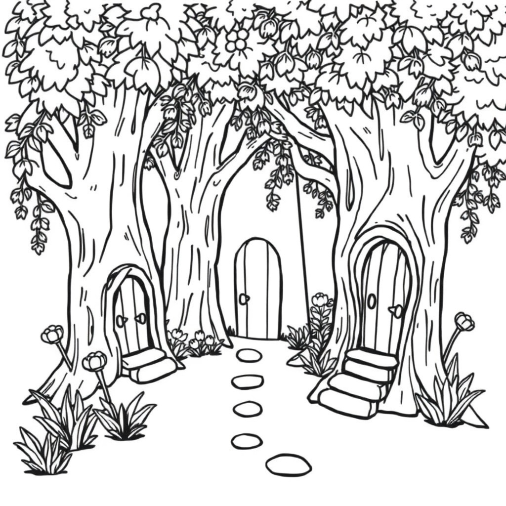 fairy coloring page 7