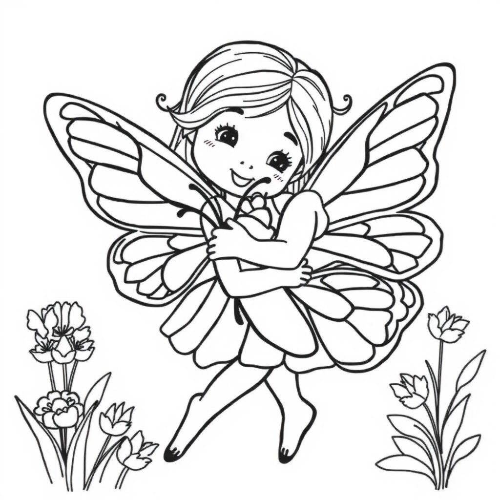 fairy coloring page 6
