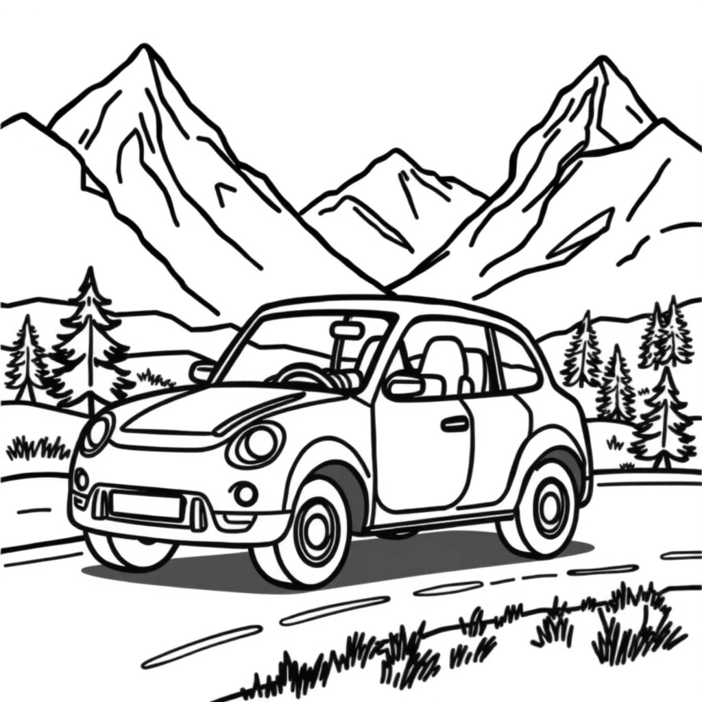 car coloring page 6