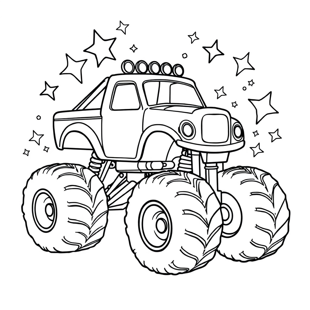 monster truck coloring page 8