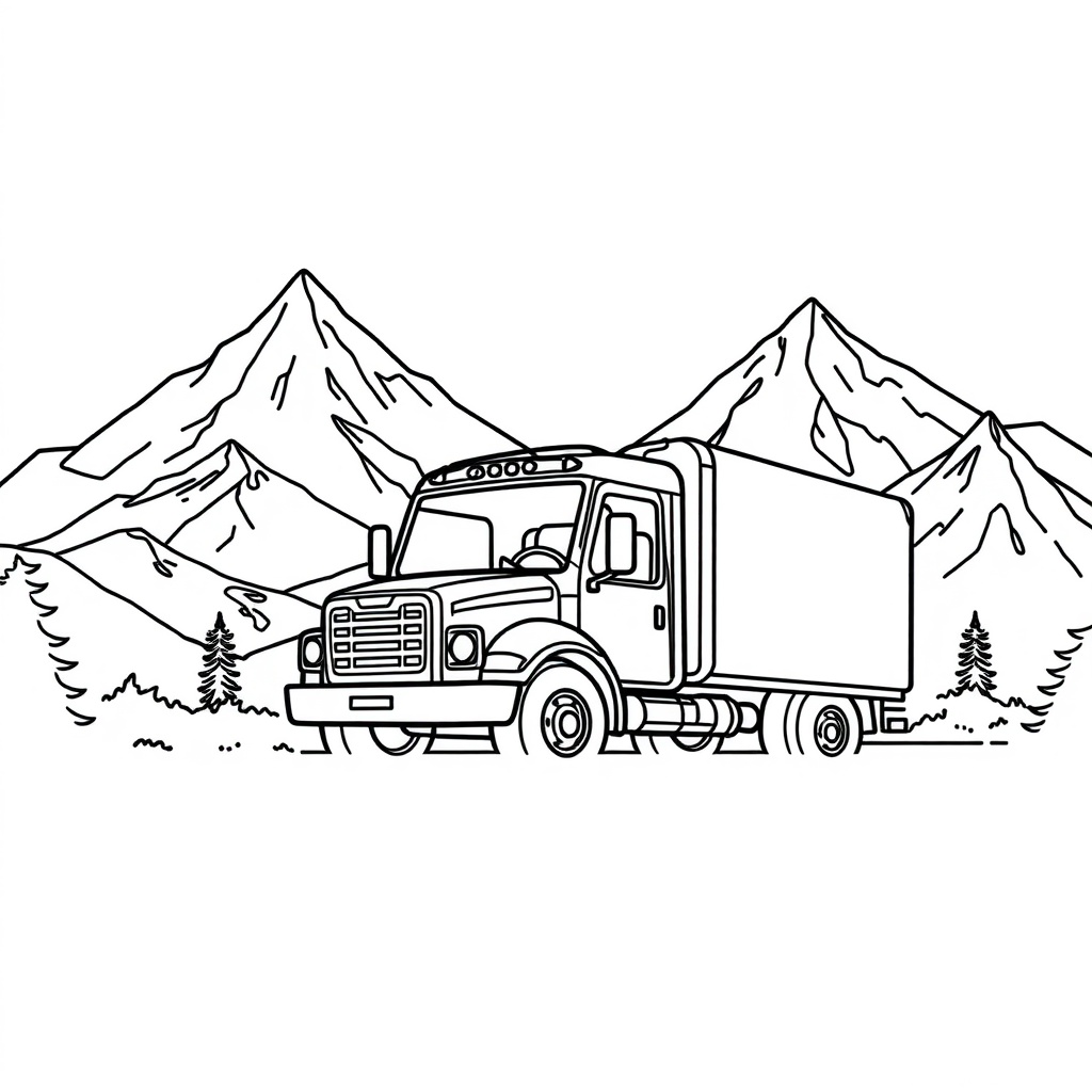 truck coloring page 6