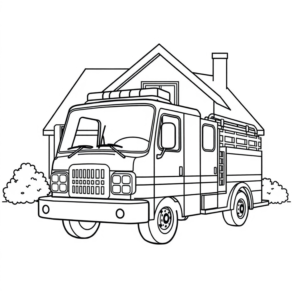 fire truck coloring page 5