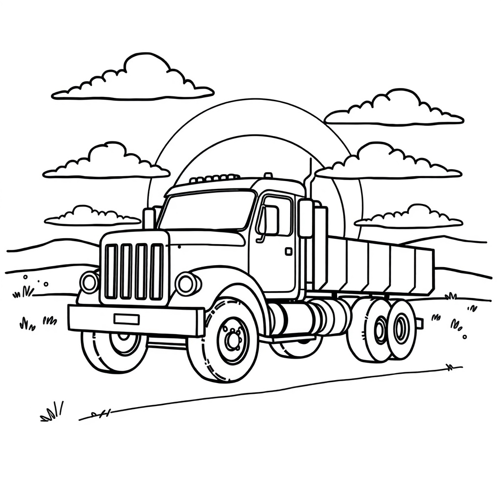 truck coloring page 7