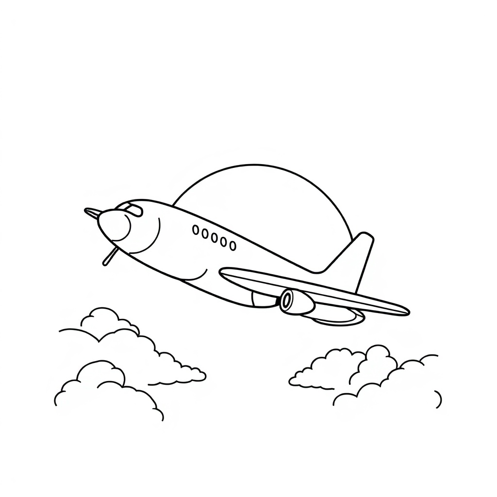 airplane coloring page 7