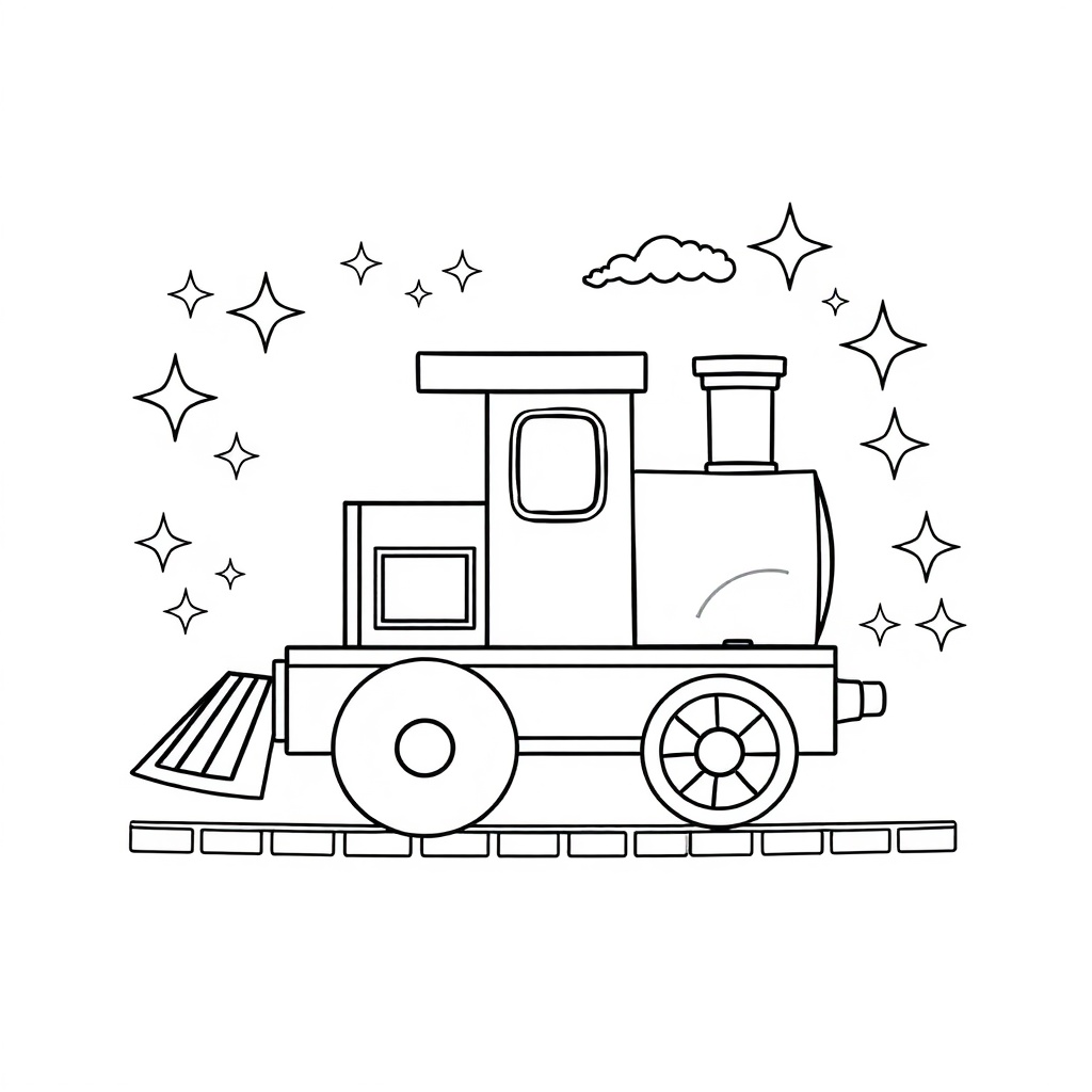 train coloring page 8