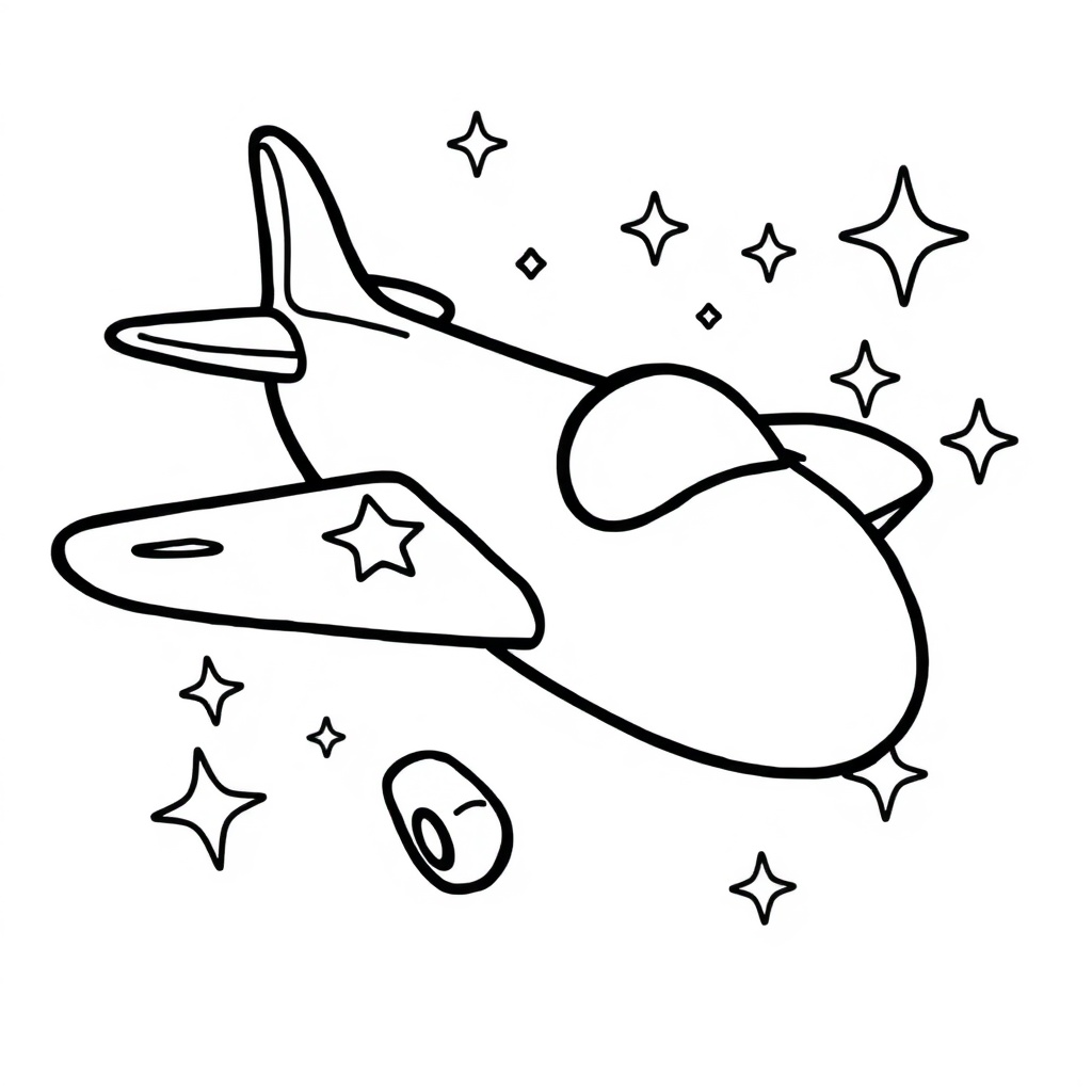 airplane coloring page 8