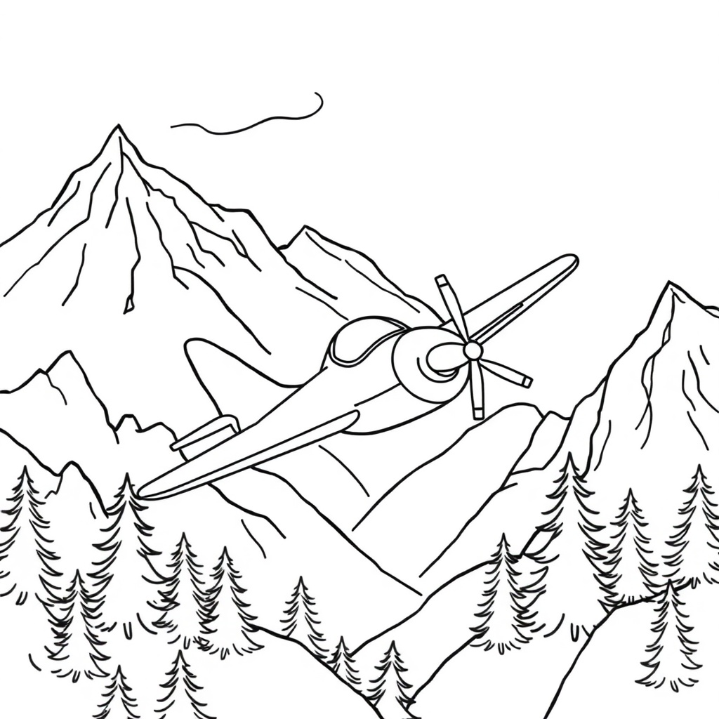airplane coloring page 6