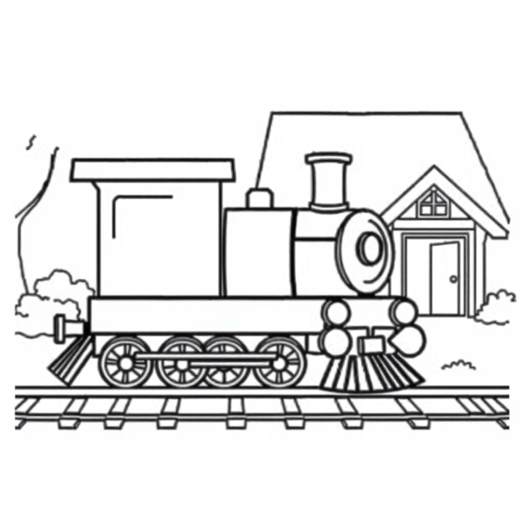 train coloring page 5