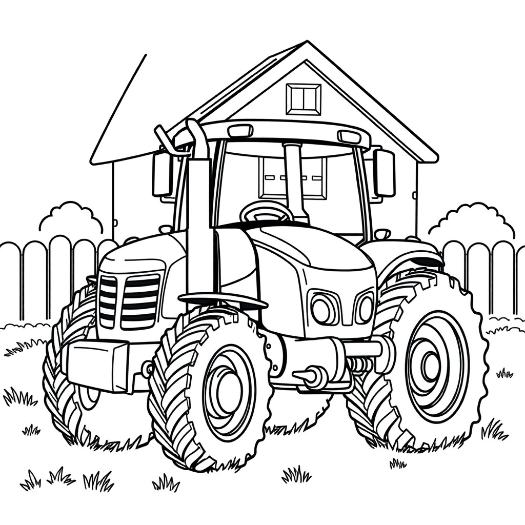 tractor coloring page 5