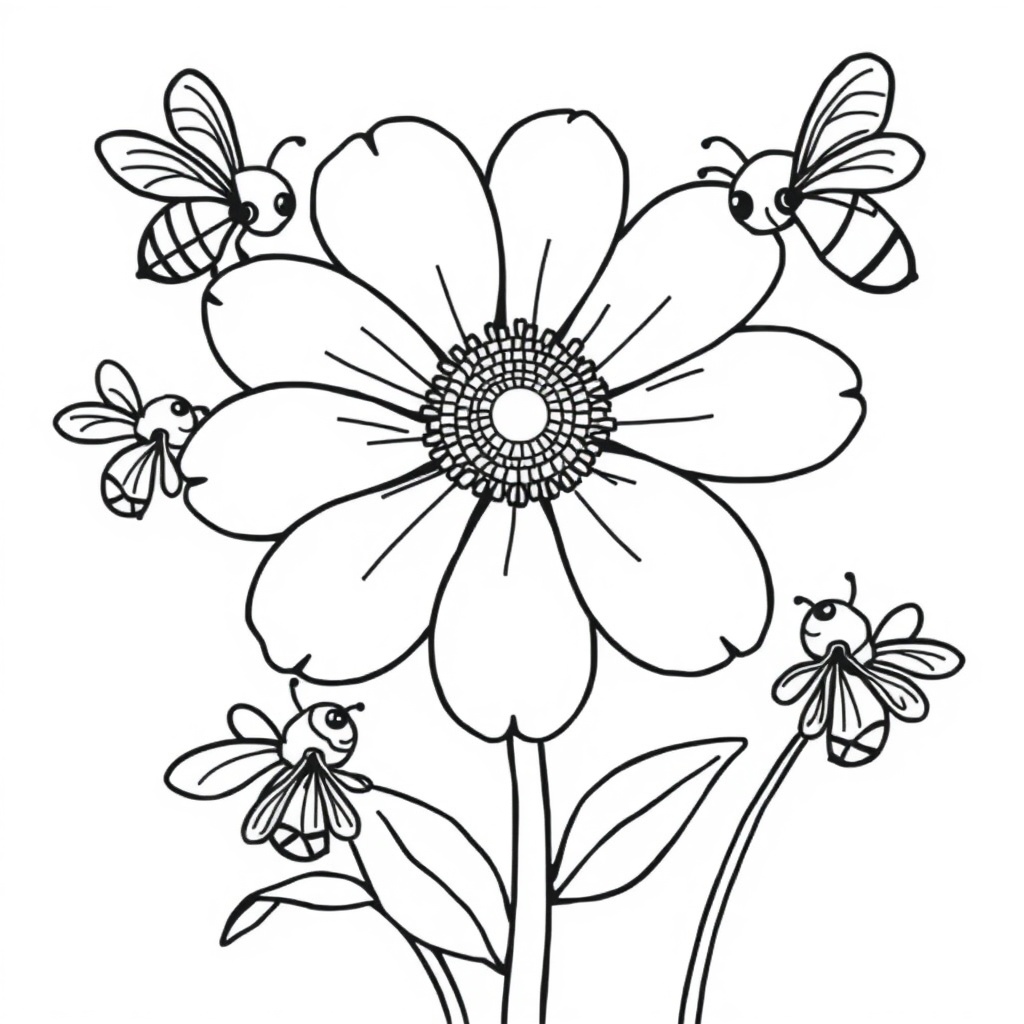 flower coloring page 5