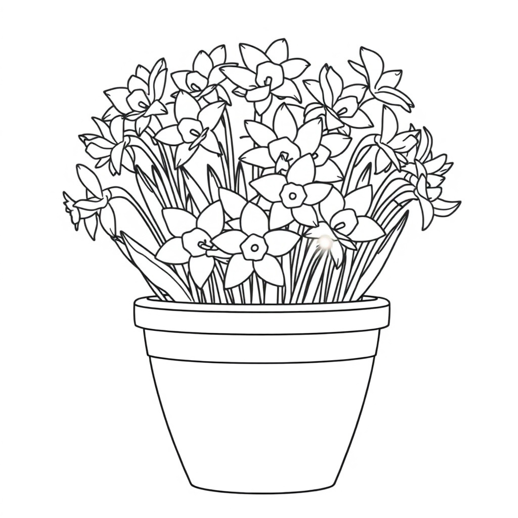 flower coloring page 7