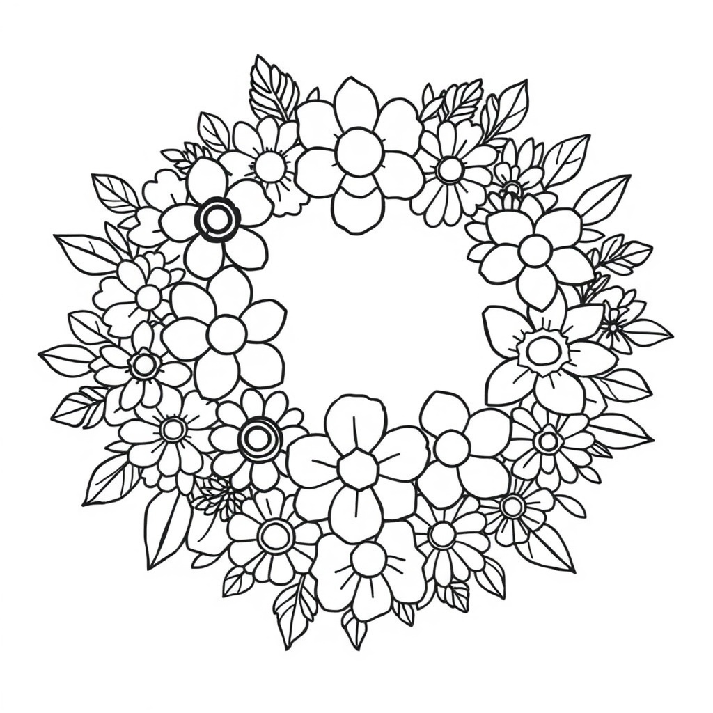 flower coloring page 8