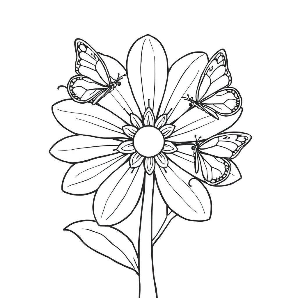 flower coloring page 6