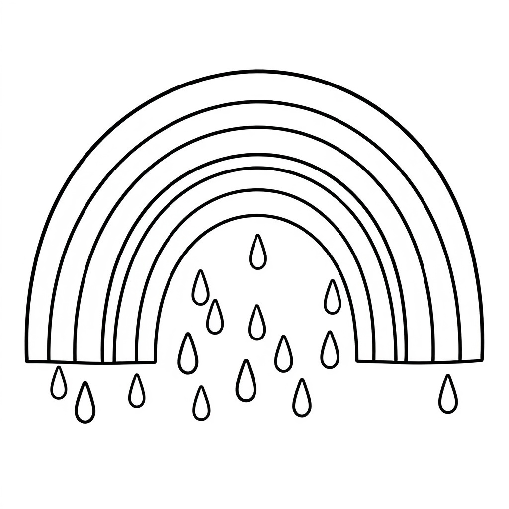 rainbow coloring page 6