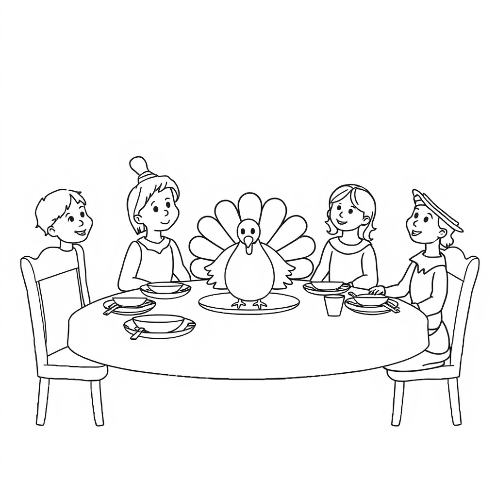 Thanksgiving coloring page 8