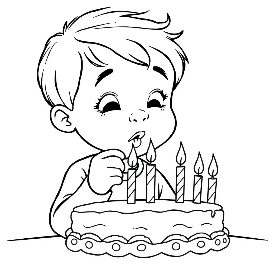 birthday coloring page 5