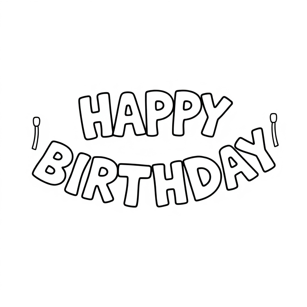 birthday coloring page 8
