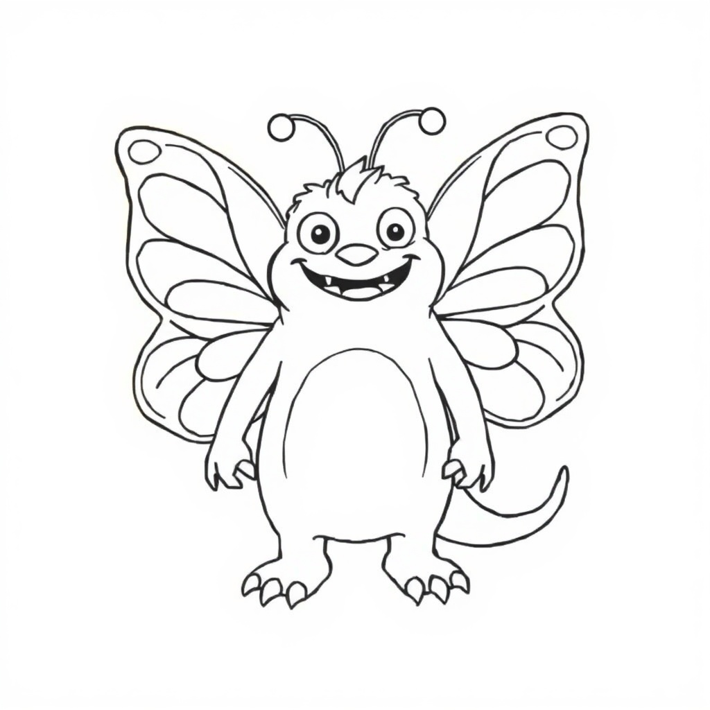 monster character coloring page 7