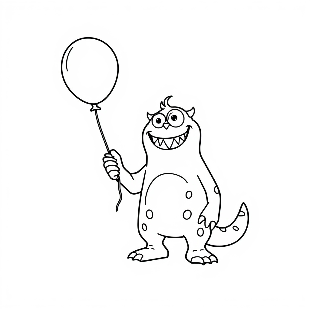 monster character coloring page 6