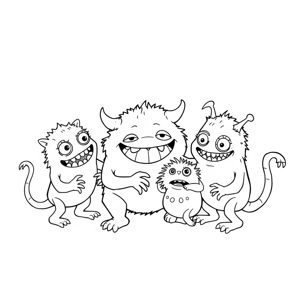 monster character coloring page 8