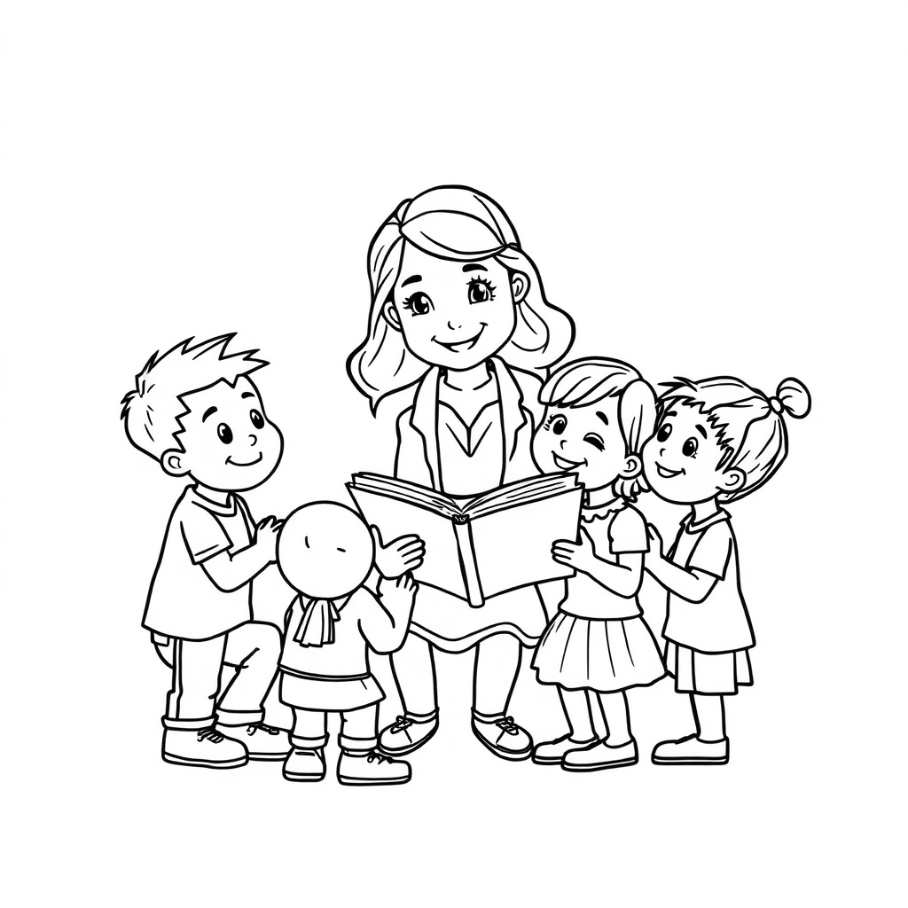 kindergarten coloring page 7
