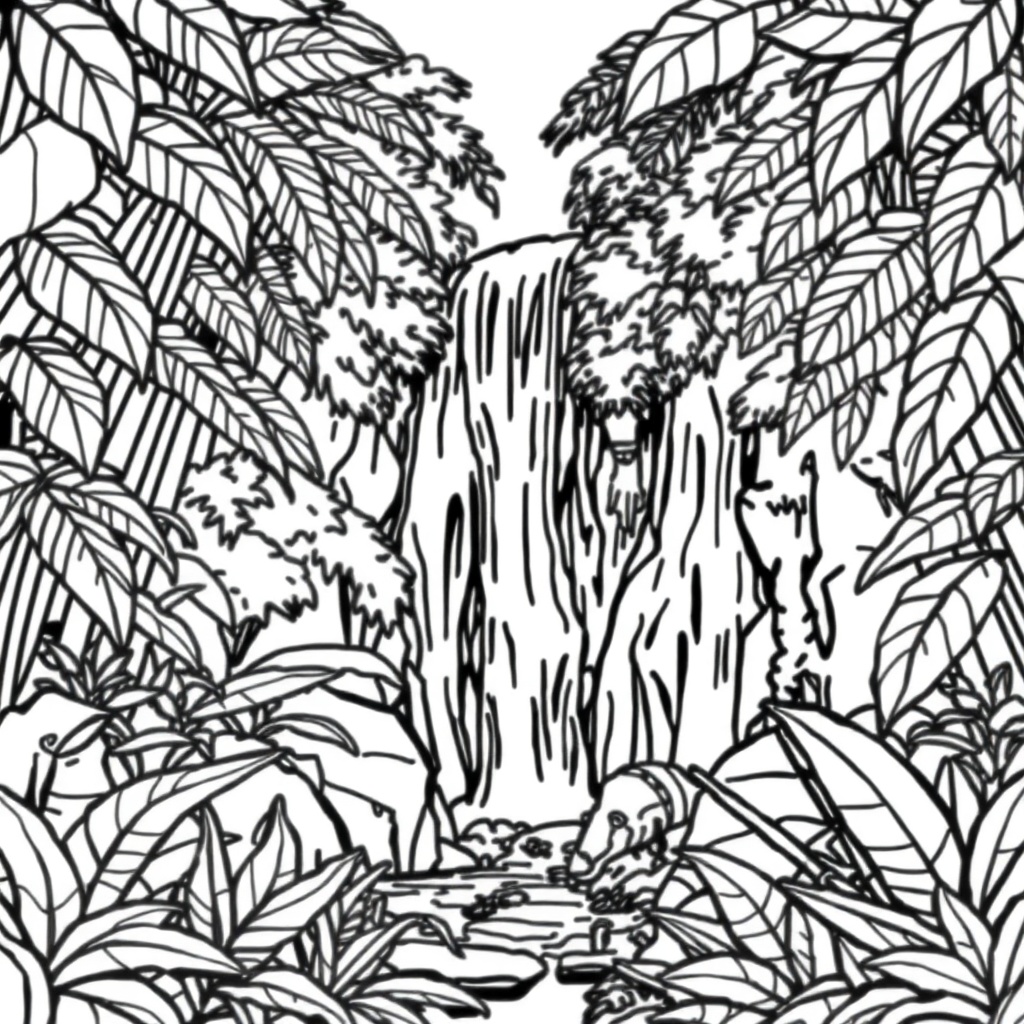 jungle coloring page 8